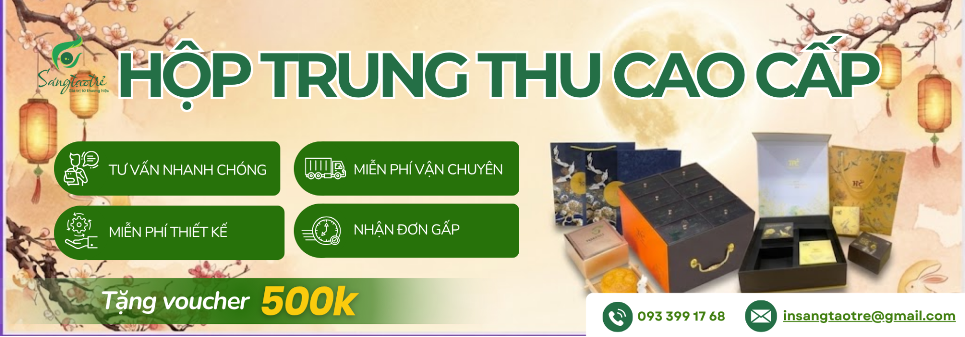 HỘP TRUNG THU CAO CẤP – IN SÁNG TẠO TRẺ