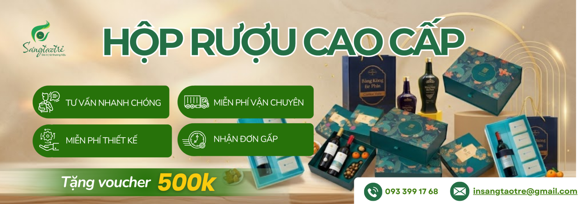 HỘP RƯỢU CAO CẤP – IN SÁNG TẠO TRẺ