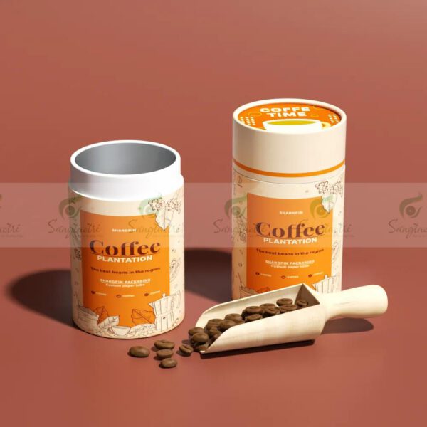 HỘP TRỤ TRÒN ĐỰNG CÀ PHÊ 01