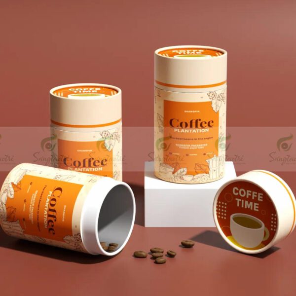 HỘP TRỤ TRÒN ĐỰNG CÀ PHÊ 01