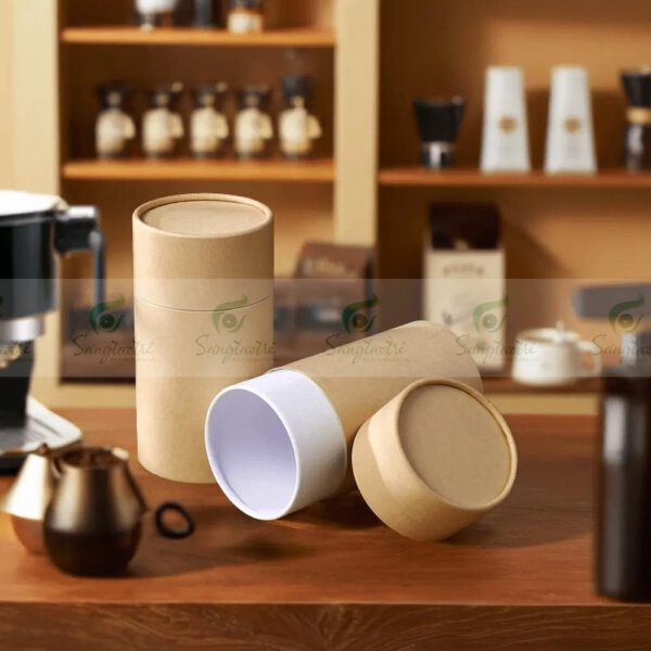 hộp trụ tròn đựng cà phê