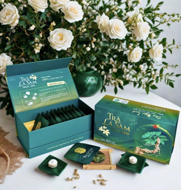 hộp trà lá sâm ngọc linh