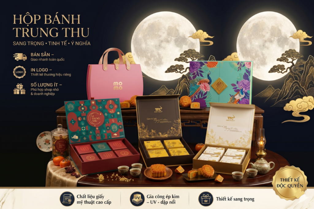 5 Mẫu Hộp Bánh Trung Thu Cao Cấp Được Thương Hiệu Lớn Lựa Chọn Tại In Sáng Tạo Trẻ