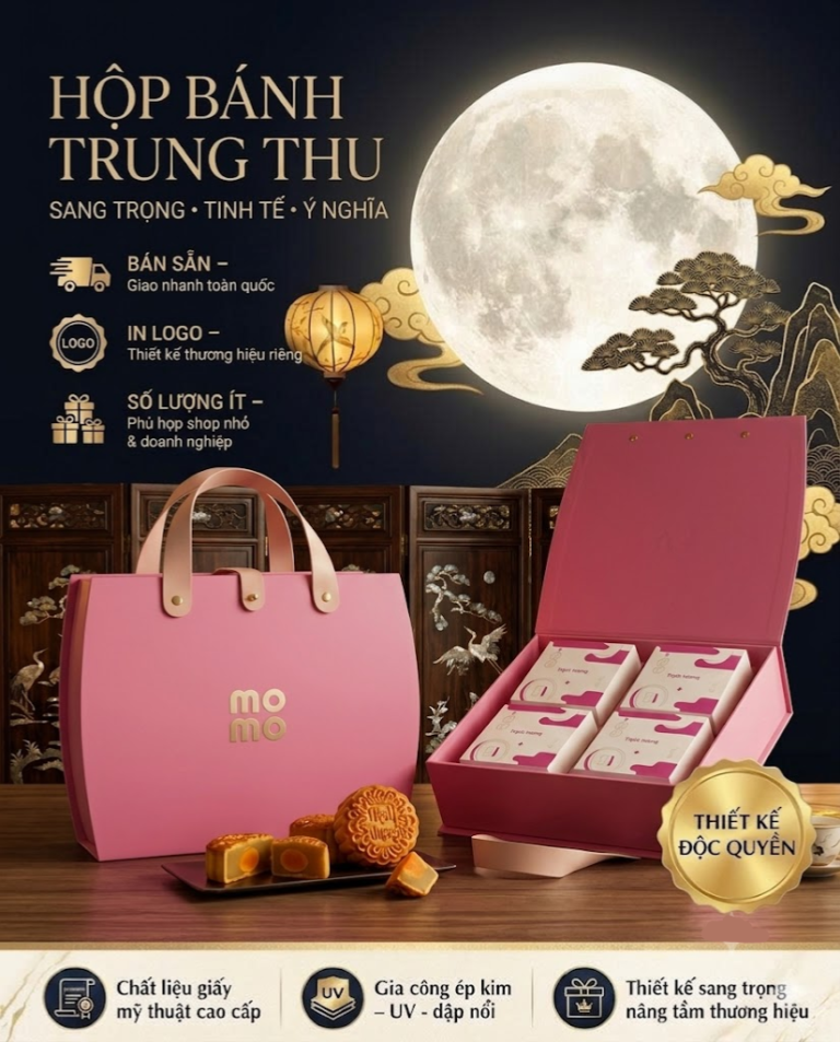 Hộp Bánh Trung Thu MoMo – Phong Cách Tối Giản Nhưng Vẫn Nổi Bật Mùa Lễ