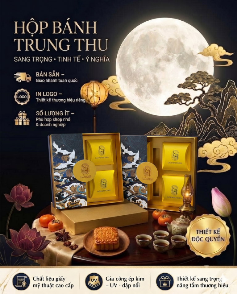 Hộp Bánh Trung Thu Lacharm – Sự Kết Hợp Giữa Nghệ Thuật Bao Bì Và Giá Trị Thương Hiệu